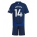 Manchester United Christian Eriksen #14 Bortedraktsett Barn 2024-25 Kortermet (+ Korte bukser)